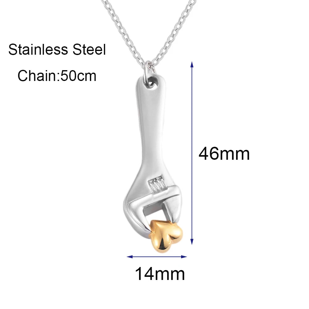 Wrench Cremation Necklace