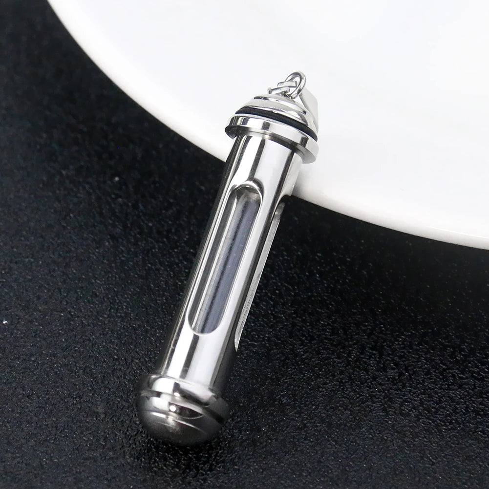 Cylinder Pendant with Glass Tube Cutouts