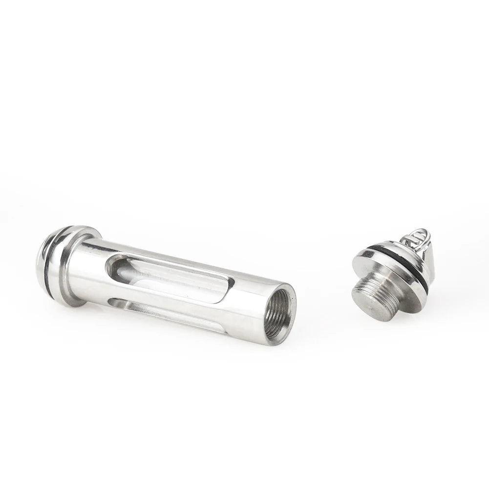 Cylinder Pendant with Glass Tube Cutouts