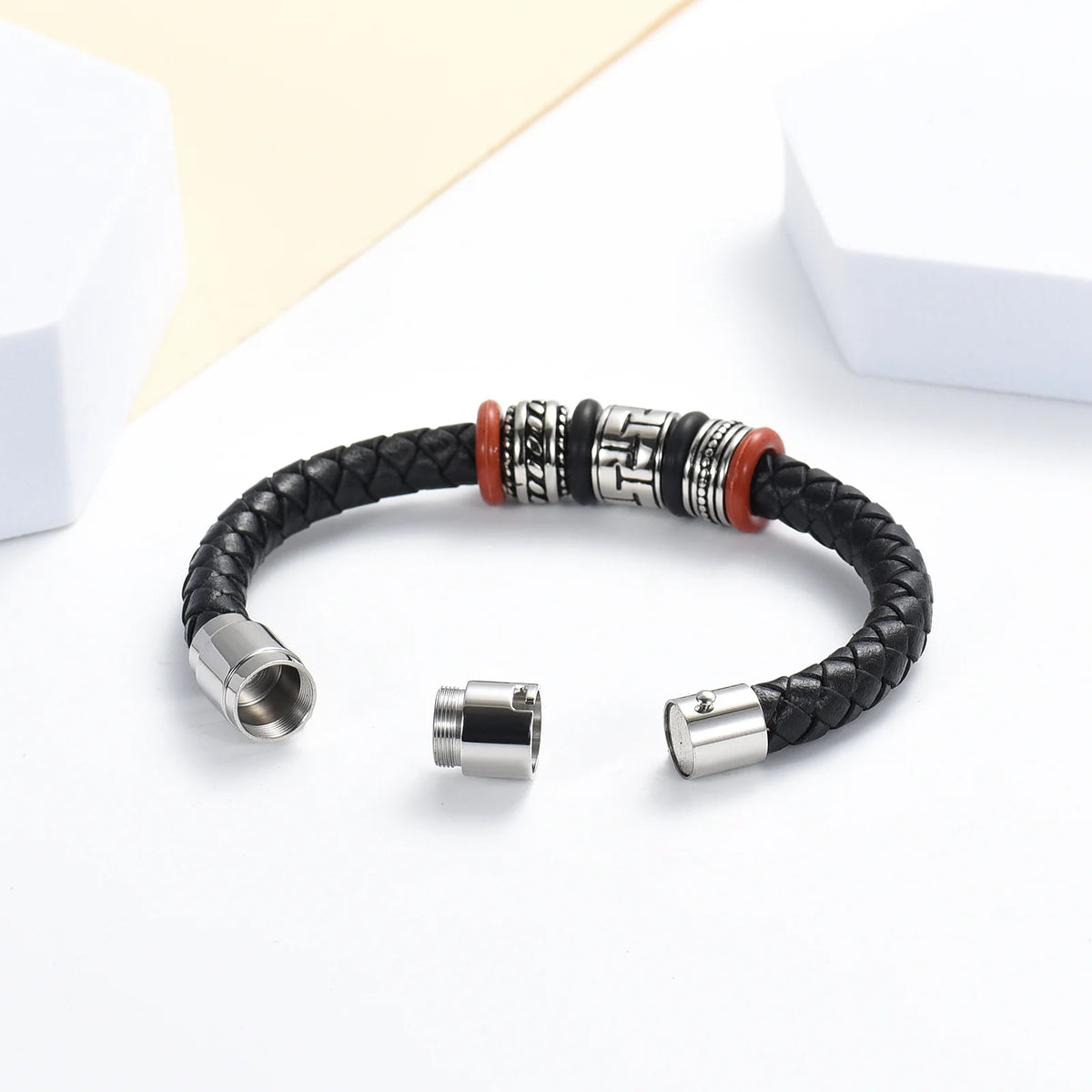 Leather Cremation Bracelet For Ashes