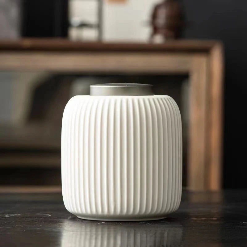White Ceramic Cremation Urn