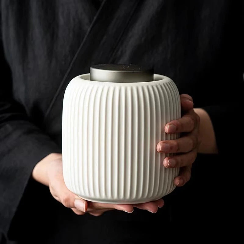 White Ceramic Cremation Urn