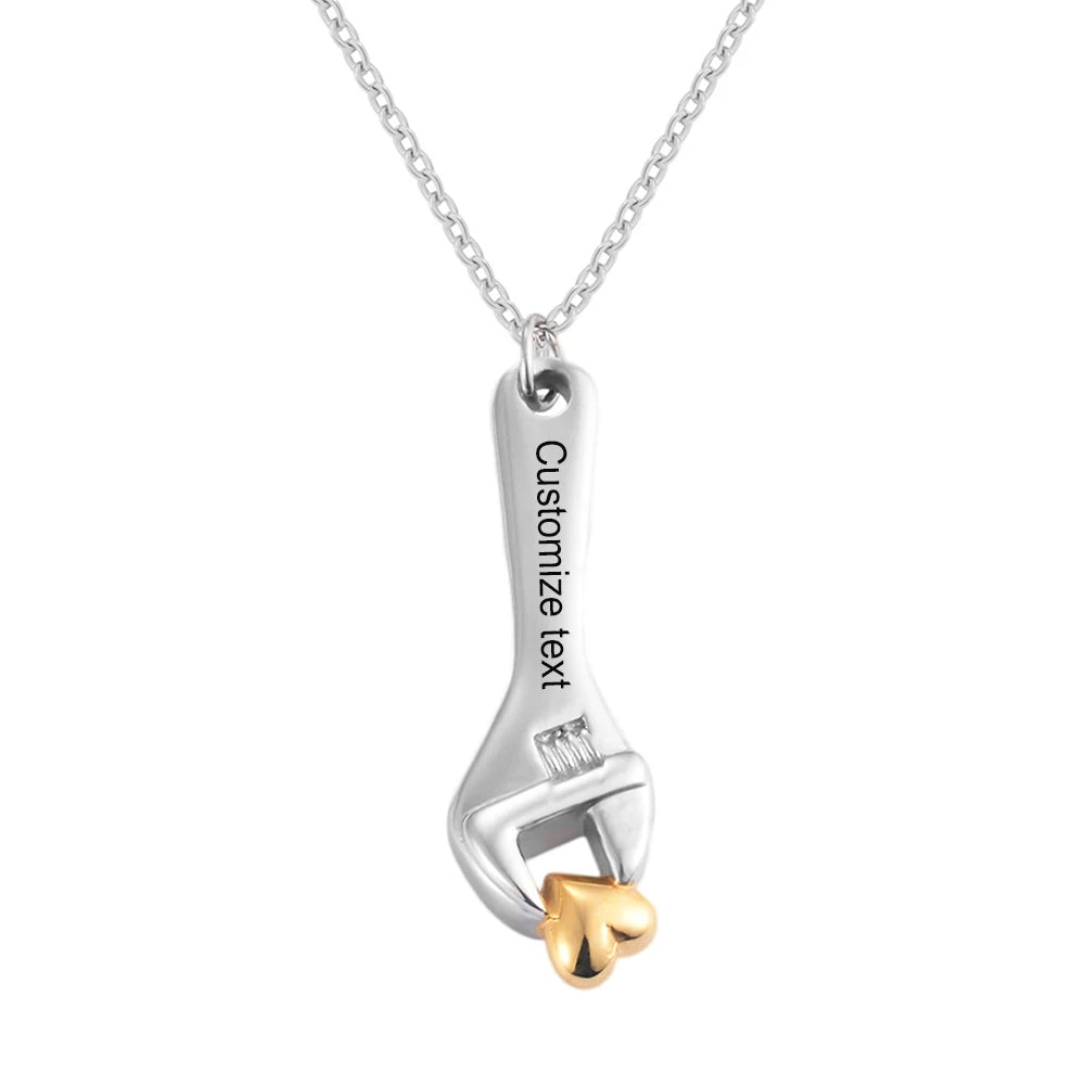 Wrench Cremation Necklace