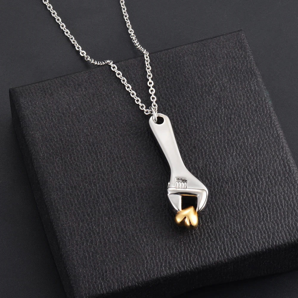 Wrench Cremation Necklace