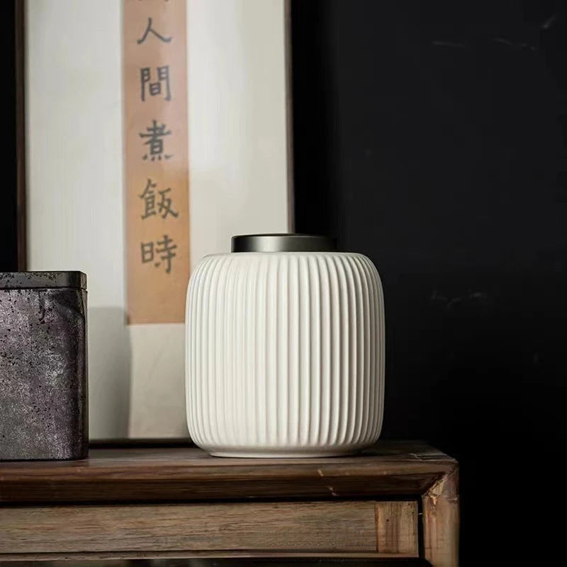 White Ceramic Cremation Urn