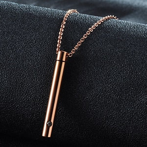 Sleek Cylinder Ashes Necklace