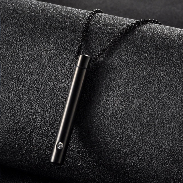 Sleek Cylinder Ashes Necklace