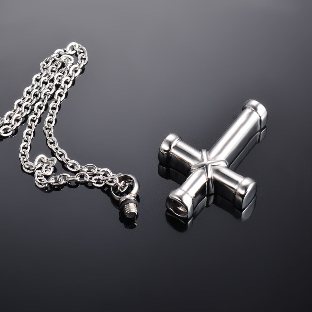 Classic Cross Cremation Necklace