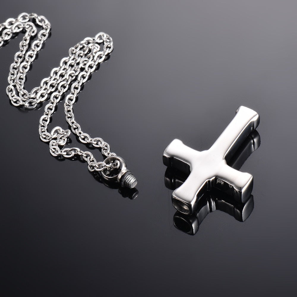 Classic Cross Cremation Necklace