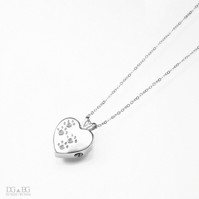 Paw Prints on Your Heart Necklace