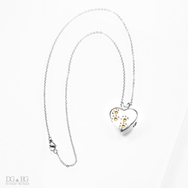 Paw Prints on Your Heart Necklace