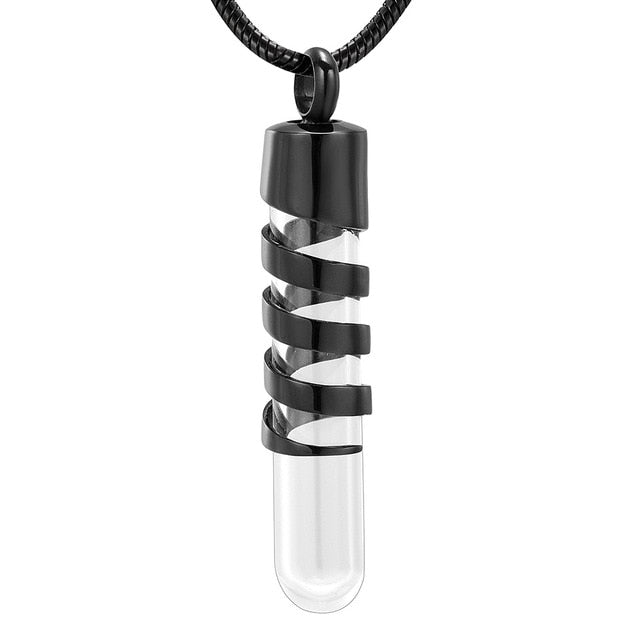 Metal Glass Vial Necklace Remain Eternal - Main Image
