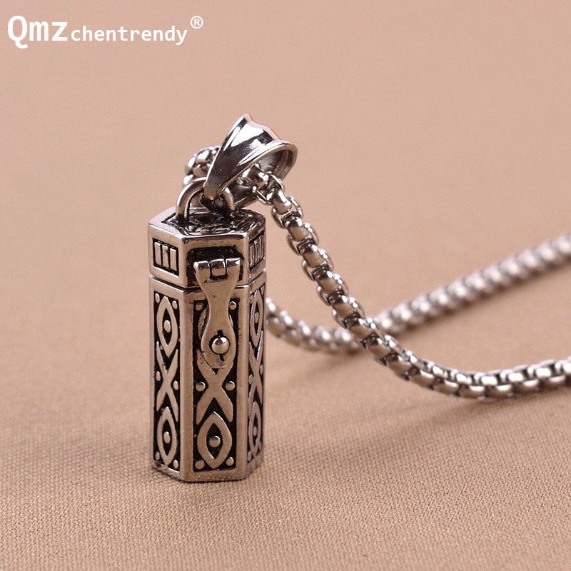 Vintage-Styles Ashes Box Pendant Necklace