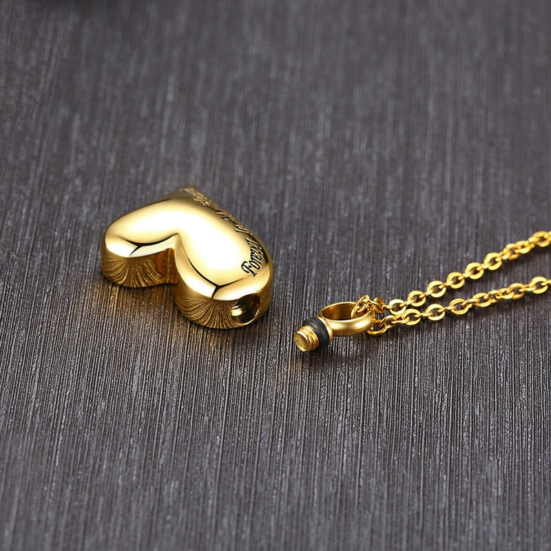 &quot;Forever In My Heart&quot; Engraved Cremation Pendant
