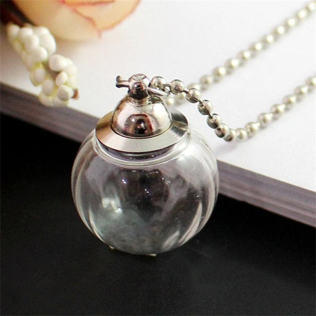 Fillable Glass Pendant Necklace - Various Shapes