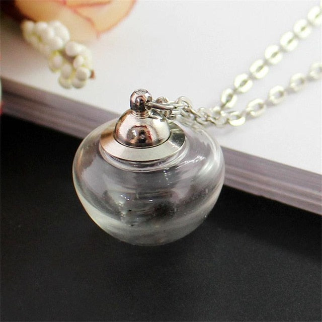 Fillable Glass Pendant Necklace - Various Shapes