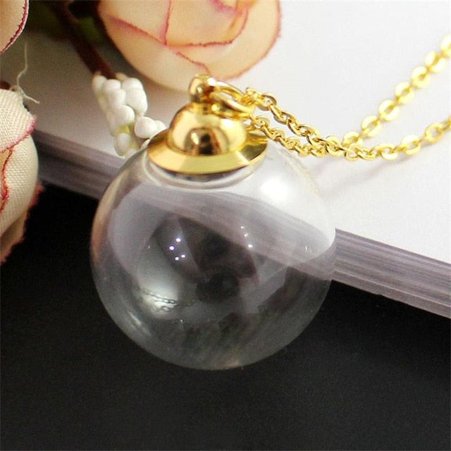 Fillable Glass Pendant Necklace - Various Shapes