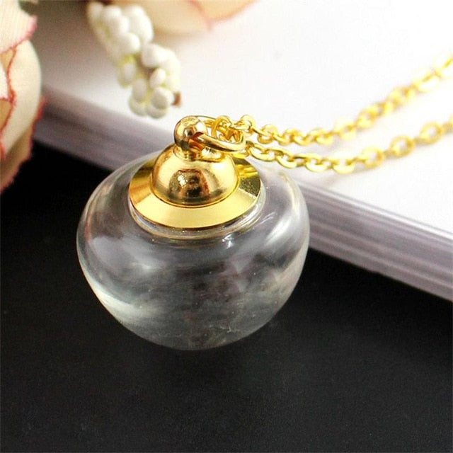 Fillable Glass Pendant Necklace - Various Shapes