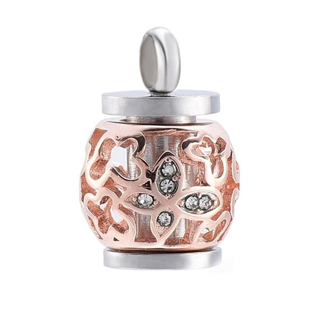 Stylized Globe Pendant Cremation Necklace