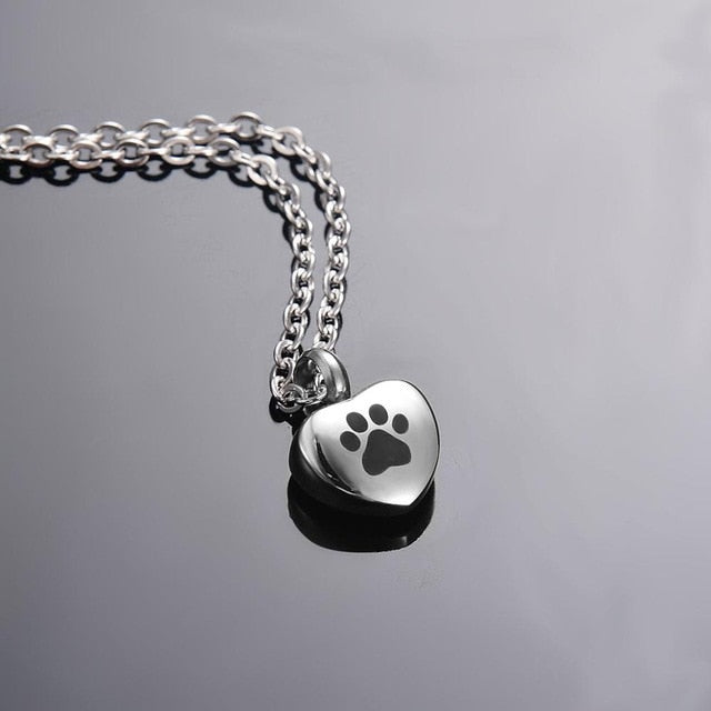Stainless Steel Rhinestone Pet Cremation Necklace