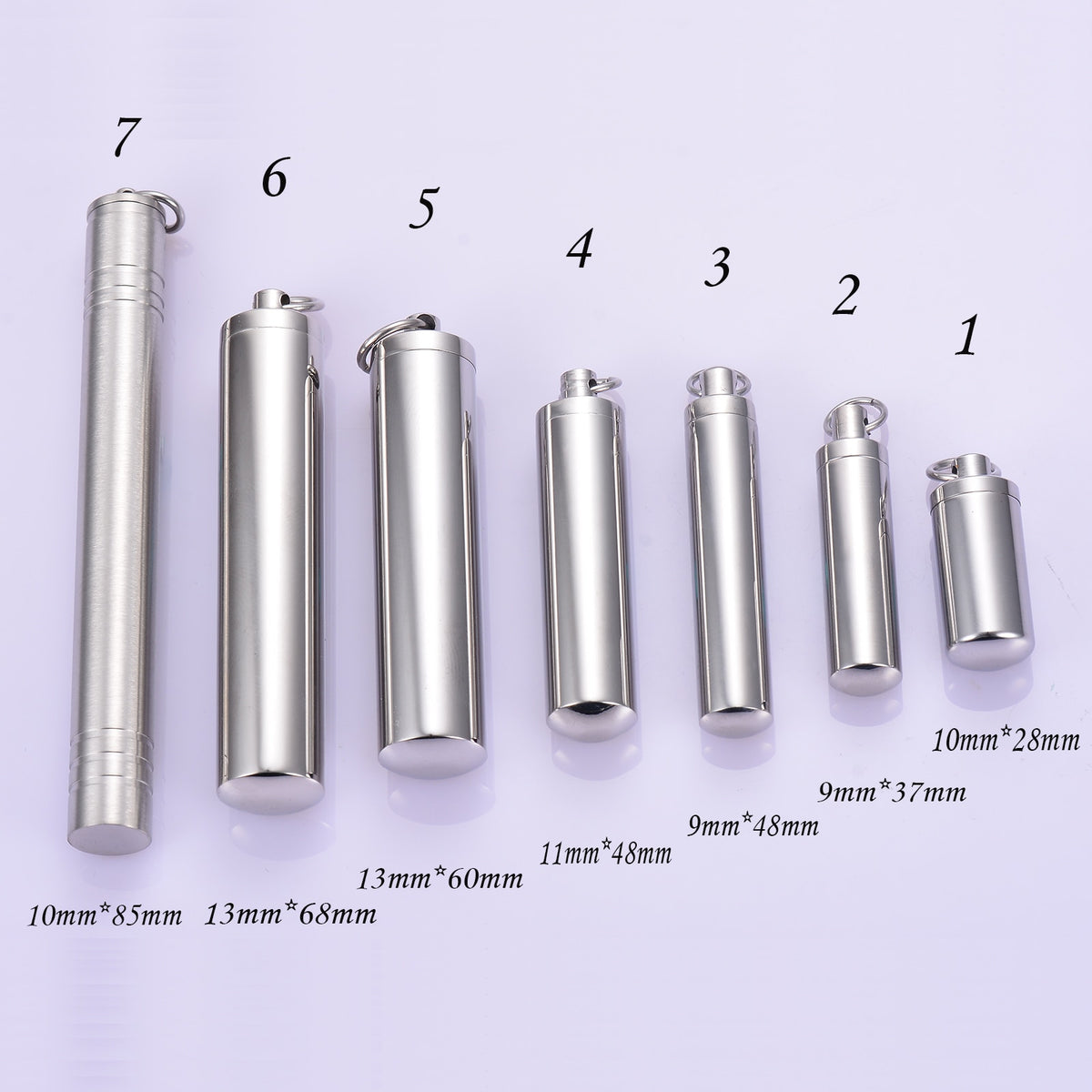 Stainless Steel Cylinder Urn Pendant Necklace