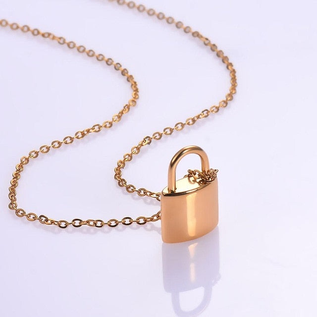 Padlock Cremation Jewelry Pendant Necklace
