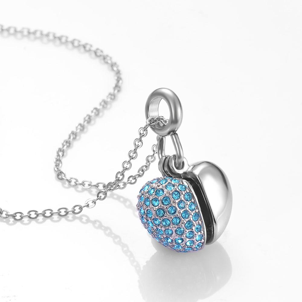 Heart-shaped Cremation Locket Necklace - Choose Name or Paw