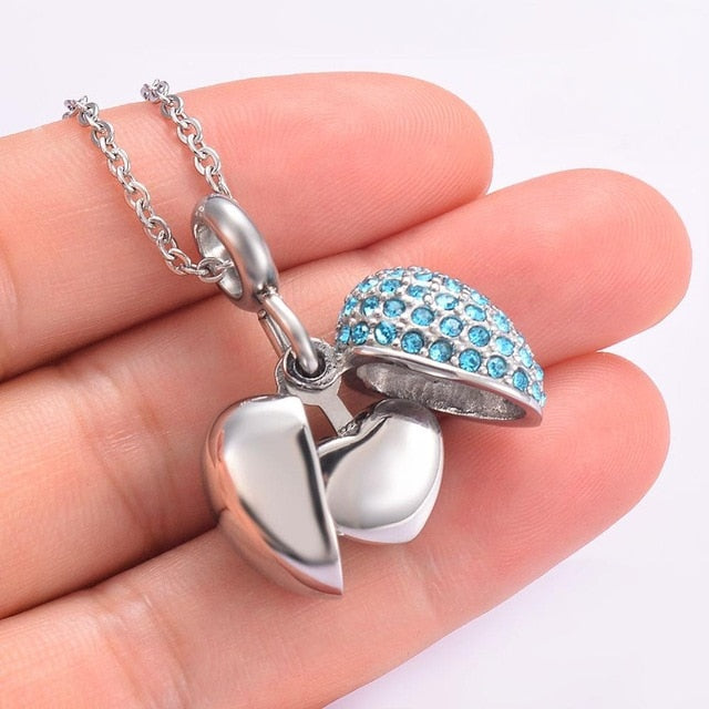 Heart-shaped Cremation Locket Necklace - Choose Name or Paw