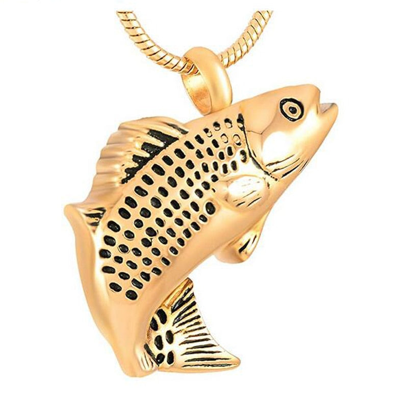 Fish Pendant Memorial Urn Necklace