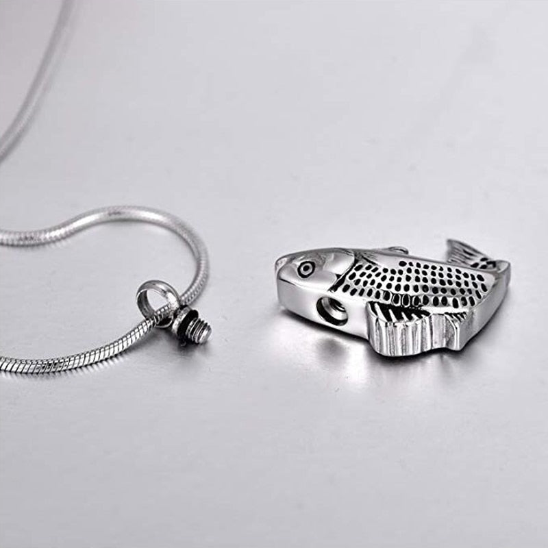 Fish Pendant Memorial Urn Necklace