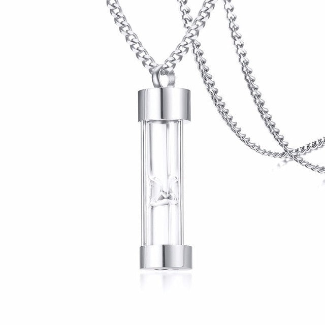 Hourglass sales cremation necklace