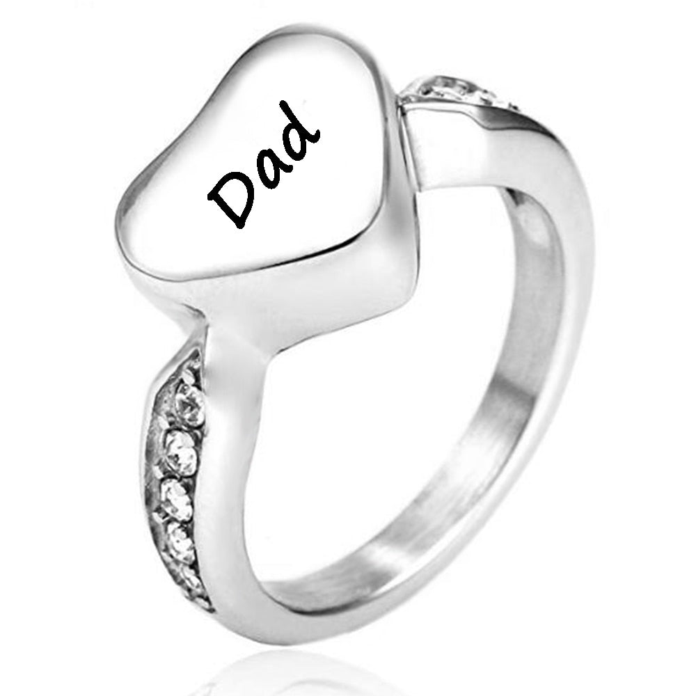 Heart Cremation Ash Ring