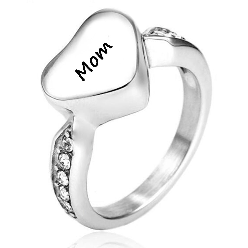 Heart Cremation Ash Ring