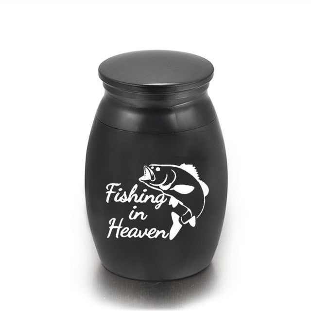 Small Black Metal Pet Cremation Urns