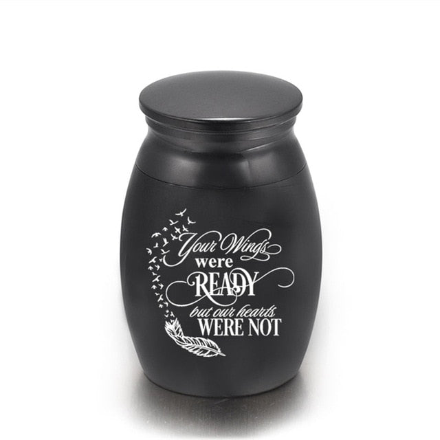 Small Black Metal Pet Cremation Urns