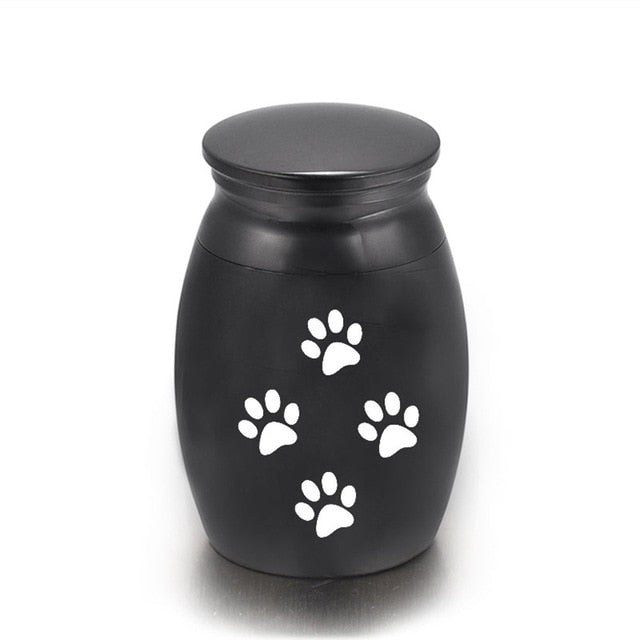 Small Black Metal Pet Cremation Urns