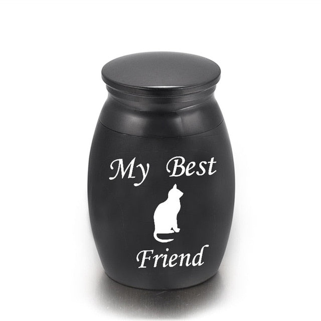 Small Black Metal Pet Cremation Urns