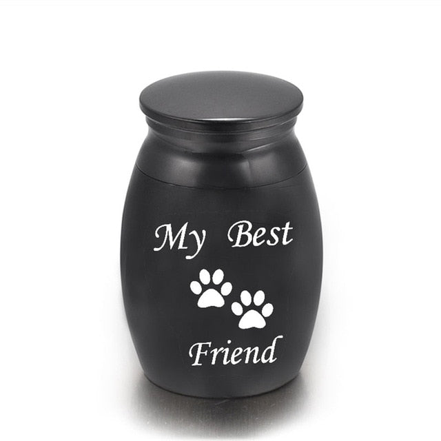 Small Black Metal Pet Cremation Urns