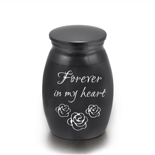 Small Black Metal Pet Cremation Urns