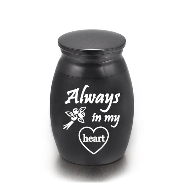 Small Black Metal Pet Cremation Urns