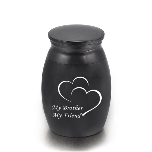 Small Black Metal Pet Cremation Urns