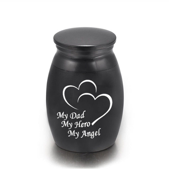 Small Black Metal Pet Cremation Urns