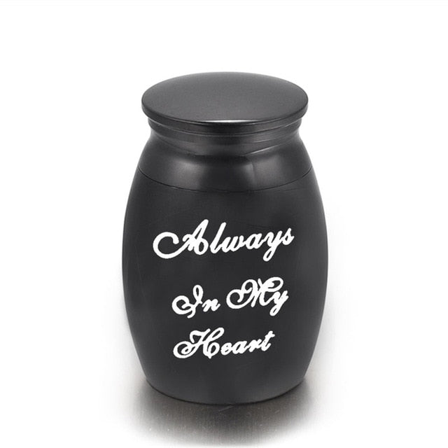Small Black Metal Pet Cremation Urns