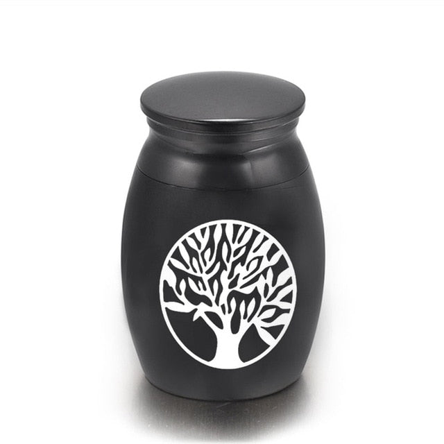 Small Black Metal Pet Cremation Urns