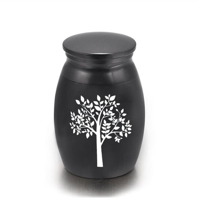 Small Black Metal Pet Cremation Urns