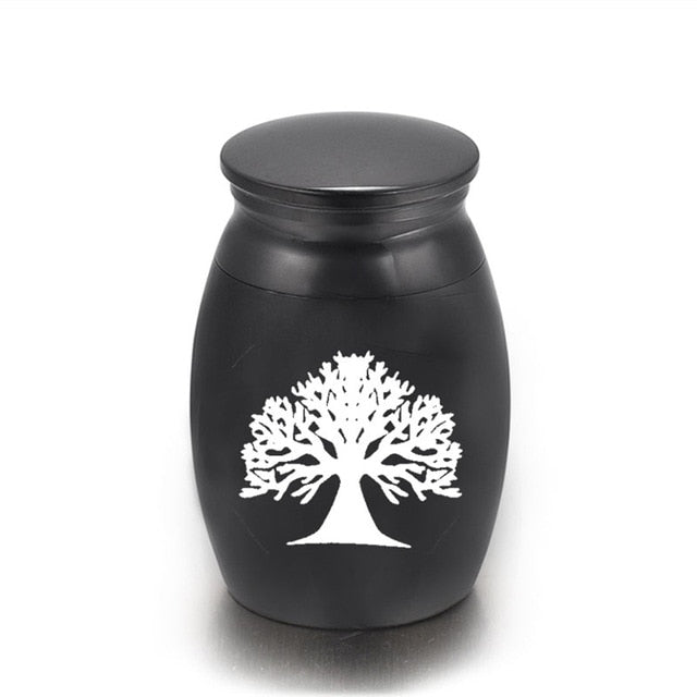 Small Black Metal Pet Cremation Urns