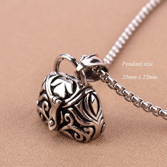 Vintage-Styles Ashes Box Pendant Necklace