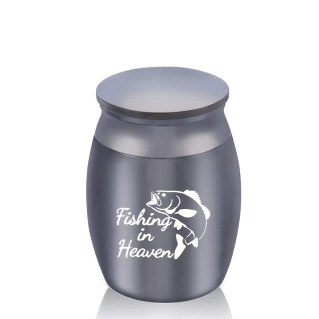 Small Black Metal Pet Cremation Urns