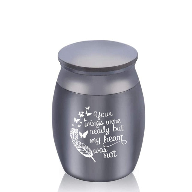 Small Black Metal Pet Cremation Urns