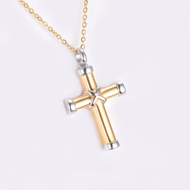 Classic Cross Cremation Necklace